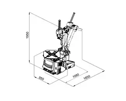 Шиномонтажний верстат 10-27" 380V ширина диска 3-15" M&B Engineering TC 722/24/PG - мініатюра 4