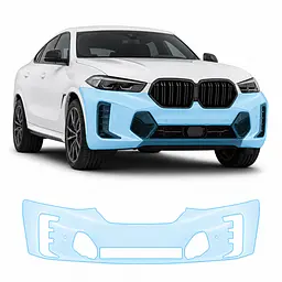 Антигравійна захисна бронеплівка за лекалами для BMW X6 G06 facelift 2023- передній бампер