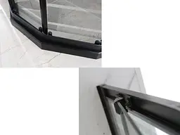 Душова кабіна Asignatura Perissa 90x90 без піддона 69020802, Чорний, прозорий - мініатюра 2