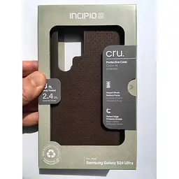 Оригінальний протиударний шкіряний чохол Samsung для Galaxy S24 Ultra Incipio Protective Leather Case Brown - мініатюра 5