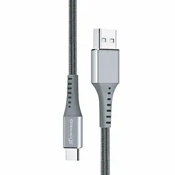 Дата кабель USB 2.0 AM to Type-C 1.2m Grey Grand-X (FC-12G) - мініатюра 1