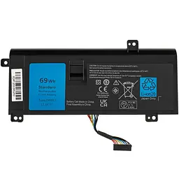 Батарея для ноутбука Dell G05YJ (Alienware 14 M14x R3 R4) 11.1V 6400mAh 69Wh Чорний - мініатюра 2