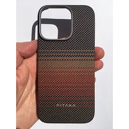 Оригінальний протиударний чохол для iPhone 16 Pro Pitaka Tactile Woven Case Sunset (KI1601SU) - мініатюра 7