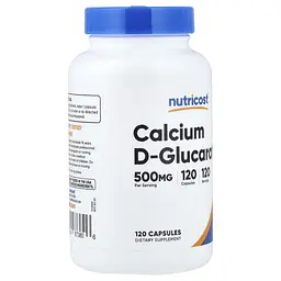 D-глюкарат кальцію Nutricost Calcium D-Glucarate 500 мг 120 капсул - мініатюра 6