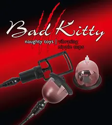 Вакуумна помпа для сосків Bad Kitty Vibrating Nipple Cup 46 см прозорий - мініатюра 6