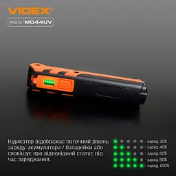 Портативний багатофункціональний ліхтарик Videx VLF-M044UV 400 Lm 4000 K (VLF-M044UV) - мініатюра 10