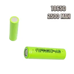 Акумулятор літій-іонний 18650 Li-Ion 2500 mAh, зелений, 1 шт - мініатюра 2