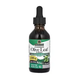 Травы Nature's Answer Экстракт листьев оливы без спирта, 1500 мг, Olive Leaf Extract, 60 (NTA-00653)
