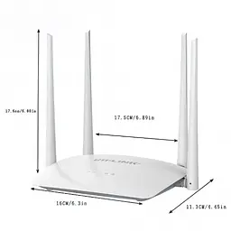Роутер маршрутизатор LB-Link BL-WR450H 2.4GHz 300 Mbps 4*5dBi посилені антени 2LAN+1WAN - мініатюра 4