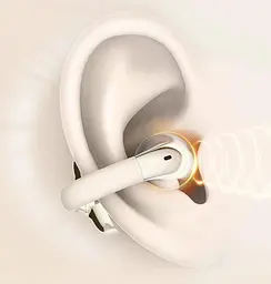 Кісткові навушники-кліпси з спрямованим звуком Langsdom TS-32 Pro з Bluetooth 6.0 Бежевий - мініатюра 6