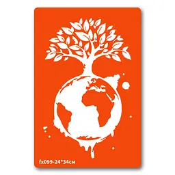 Трафарет для біо-тату Жива планета Fresh Tattoo fx099-24*34см, розмір 24 х 34см
