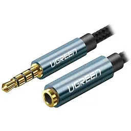 Кабель мультимедійний 3.5mm M to 3.5mm F 2.0m AV118 blue Ugreen (40675)
