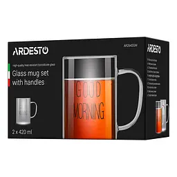 Набір чашок 2х420 мл Good Morning Ardesto AR2642GM - мініатюра 2