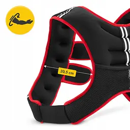 Жилет-обтяжувач для тренувань 4FIZJO 5 кг Black/Red (P-5905973402156) - мініатюра 5