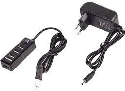 USB-Хаб Maxxter USB 2.0 HU2A-4P-AC-03 (HU2A-4P-AC-03) - мініатюра 3