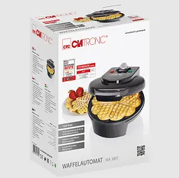 Вафельниця CLATRONIC WA 3491 Black 1200Вт з індикатором нагріву - мініатюра 3