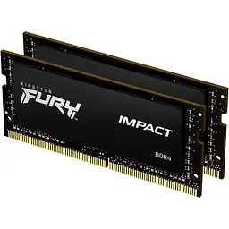 Модуль пам'яті Kingston Fury DDR4 16Gb (2x8) 3200MHz Impact Sodimm (KF432S20IBK2/16) - мініатюра 2
