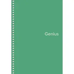 Тетрадь для записей Genius А5, в клеточку, спираль, 80 л., зеленая (A5-080-6806K)