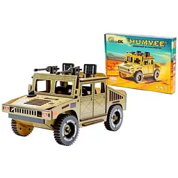 Дерев'яний 3D конструктор "Humvee" 100 деталей PuzzleOK det0016059