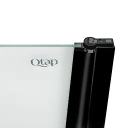 Шторка для ванни Qtap Standard BLM407513APR скло Pear 6 мм, 75x130 см, права, Права, матовий, Черный матовый - мініатюра 4