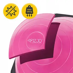 Балансувальна платформа 4FIZJO Bosu Ball 60 см Pink (P-5905973402453) - мініатюра 3