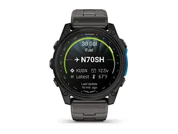 Смарт-годинник Garmin D2 Mach 2 51mm Carbon Gray DLC Titanium w. Vented Titanium Bracelet (010-02905-30/31) - мініатюра 2