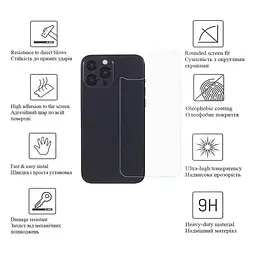 Скло захисне Drobak back panel Apple iPhone 15 Pro Max (292939) - мініатюра 4