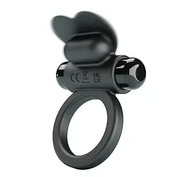 Віброкільце Pretty Love Vibrant Penis Ring Debonaire 8.5 см чорний - мініатюра 3