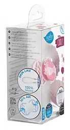 Силіконова симетрична пустушка Nuvita Air55 Cool Be Happy, 0+ міс., світло-рожевий (NV7065RQ) - мініатюра 4