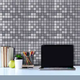 Самоклеюча панель під алюміній Sticker Wall SW-00001167 30x30смx3 мм Срібний - мініатюра 6