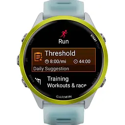 Смарт-годинник Garmin Forerunner 570 47mm Amp Yellow Aluminum with Translucent Whitestone/Turquoise Band (010-02971-01) [138715] - мініатюра 7