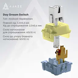 Ігрова механічна клавіатура Ajazz AK820 MAX Plus / Три режими підключення / Black Yellow - мініатюра 4