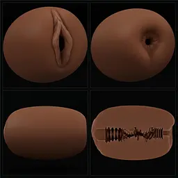 Подвійний мастурбатор Lovetoy Slider Double-Ended Vagina and Anus (коричневий) - мініатюра 10