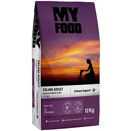Сухий корм для дорослих вибагливих котів Myfood Суперпреміум з куркою, 12 кг