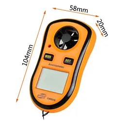 Цифровий анемометр крильчатий 0,1-30м/с, -10-45°C Benetech 10,5х5,8х2 см hoz0010069 - мініатюра 2