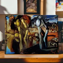Інтер'єрна картина Метаморфози Нарциса, Сальвадор Далі, Salvador Dali, Metamorphosis of Narcissus, інтер'єрний декор, 40×60 см (id6097)
