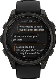 Смарт-годинник Garmin Fenix 8 51mm Solar Sapphire Carbon Gray DLC Titanium w. Black/Pebble Gray S. Band (010-02907-10/11/7 - мініатюра 7