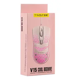 Комп'ютерна миша T-Wolf V15 RGB LED 1600 DPI Pink - мініатюра 2