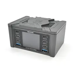 Зарядна станція з цифровою індикацією MECHANIC V-Power 8 Ultra, 2*QC3.0-5В3А,9В2A, 6*PD3.1-(5В/9В/12В/15В)3А,20В2,25A, 220В/160Вт. 114*60*84мм