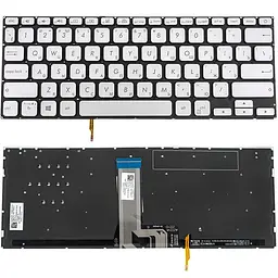 Клавіатура для ноутбука ASUS (X412 series) rus сріблястий без кадру підсвічування клавіш