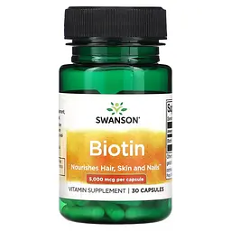 Біотин, Biotin 5000 мкг - 30 капсул