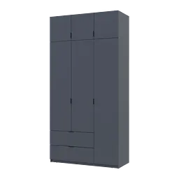 Розпашна Шафа для одягу Doros Лукас Графіт 3ДСП 120х50х240 (80737797) - мініатюра 5
