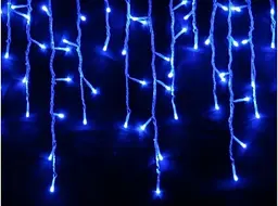 Гірлянда завіса Leds Sople 200 led довжина 6.4 метра синя + перехідник - мініатюра 2