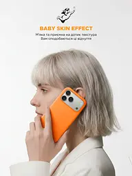Силиконовый чехол с MagSafe для Apple iPhone 17 Pro, ICON2 MagCase, оранжевый, противоударный, панель с мягкой подкладкой, защита всего корпуса, поддержка беспроводной зарядки, совместим с защитными стеклами и пленками, ArmorStandart (ARM86677) - мініатюра 9