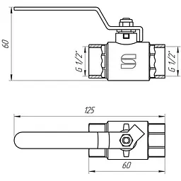 Кран кульовий прямий Selba 1/2″ ВВ КР SL1506 - мініатюра 3