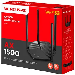 Маршрутизатор Mercusys MR60X AX1500, 2xGE LAN, 1xGE WAN, MESH - мініатюра 4