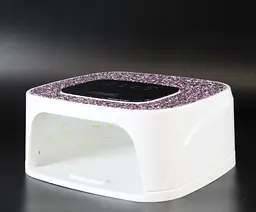 Лампа для манікюру зі стразами SUN S20 UV/LED дисплей сенсор руху знімне дно для педикюру 268 Вт Білий - мініатюра 4