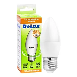Лампочка Delux BL37B 7Вт 2700K 220В E27 (90004071 90021348) - мініатюра 3