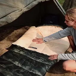 Спальник Naturehike M320 (CNK2350WS023) +15°C - з капюшоном - правий - зелений камуфляж - мініатюра 5
