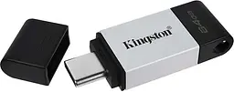 USB Flash Kingston USB 3.2 DT80 USB-C 64GB Silver Black - мініатюра 3